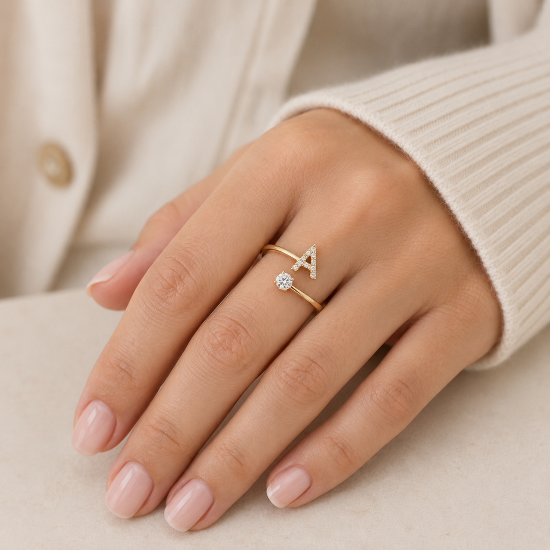 Anillo con Inicial Personalizado