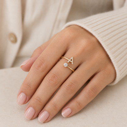 Anillo con Inicial Personalizado